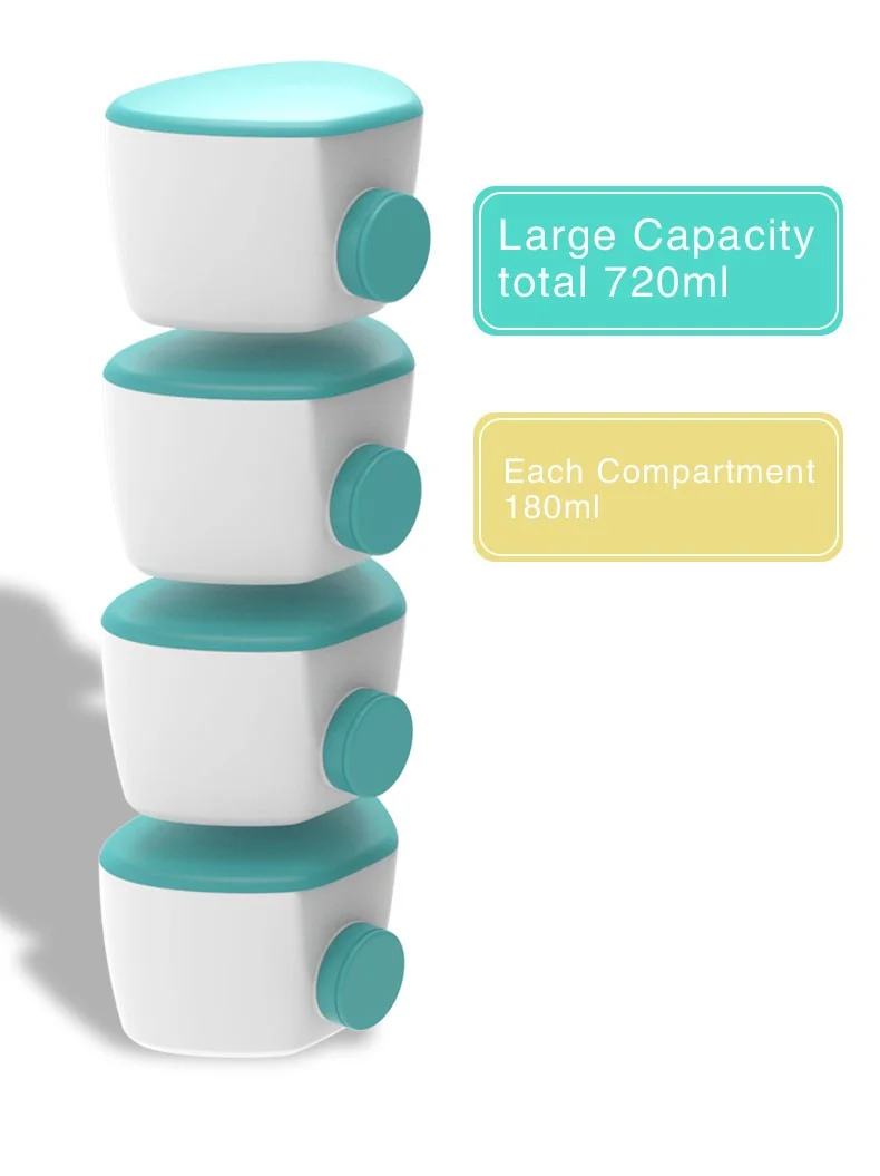 Wholesale amazon flower PP Baby portable traveling Milk Powder snack food Case Storage Box Container