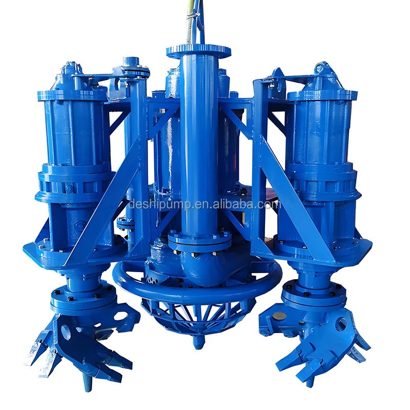 Deshi submersible slurry pump hydraulic mud suction machine diesel engine dredger submerged sand pump