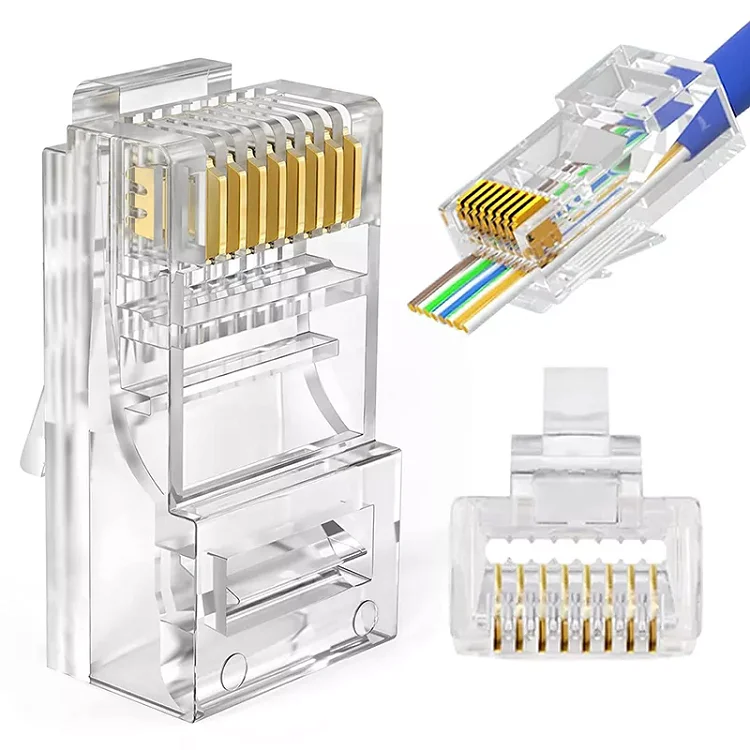 Заводская цена штекер 8P8C RJ45 разъем лучший бренд rj45 разъемы Cat5 Cat6 для подключения сети