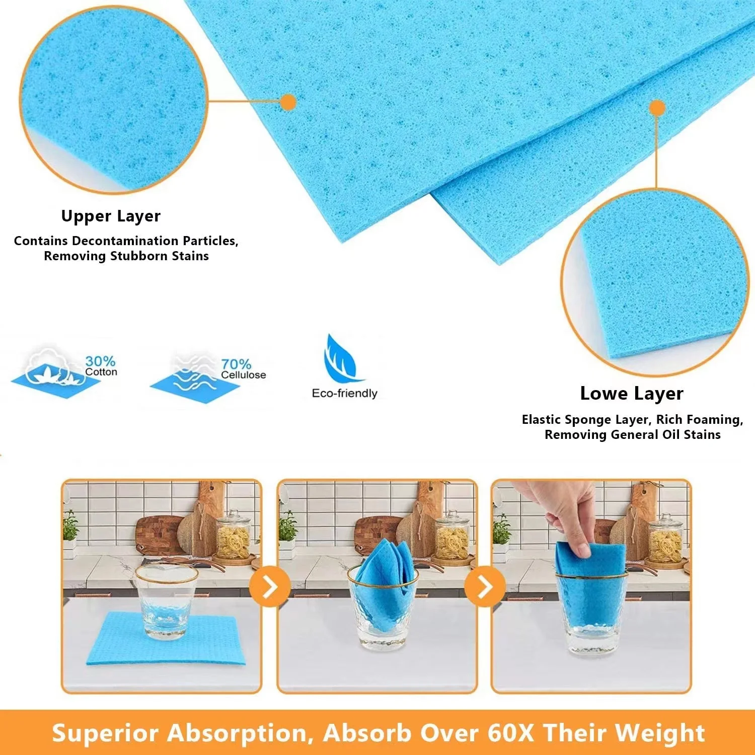 2024 trending magic scrub disposable wiping rags cleaning cloth kitchen goods PP
