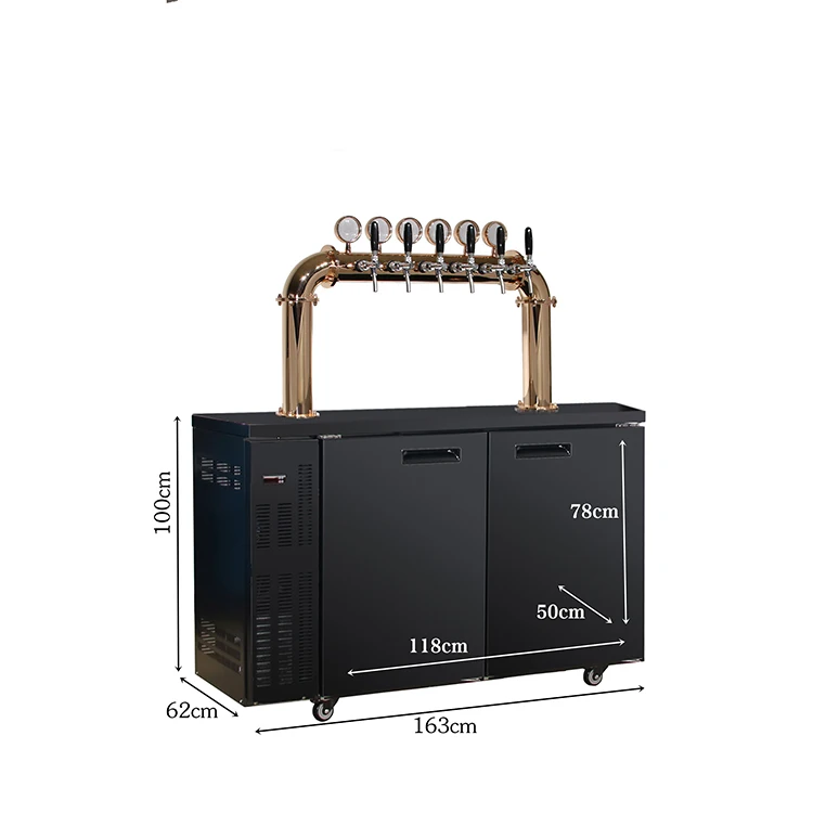 
Durable easy to clean commercial restaurant use 6 taps beer cooler dispenser 