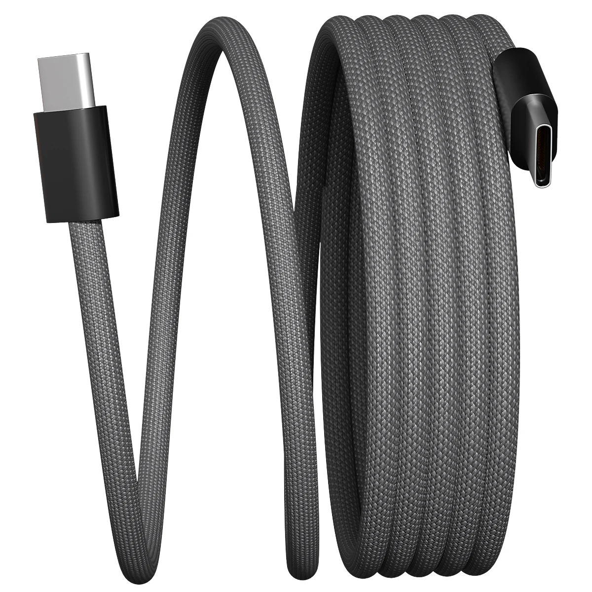 Custom Wholesale 60W Retractable Magnet Charger Cable Phone Date Usb Fast Charging Coiled Magnetic Type C To C Cable for Phone