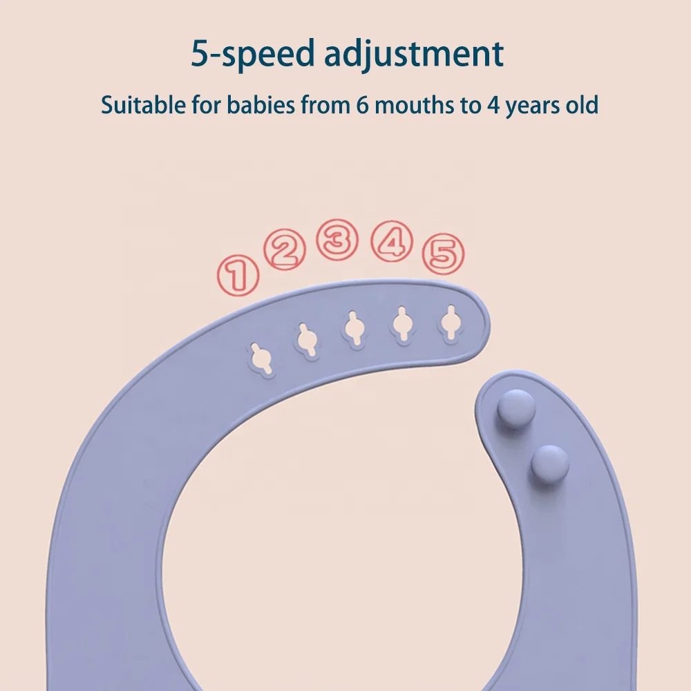 Hot Sale Kids Products Cute Silicone Tpe Waterproof Baby Lunch Bibs Baby Boy Essentials