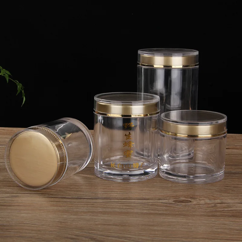 Big size 550g acrylic plastic jar health care products bottles 240ml cosmetic cream containers food storage tea jar