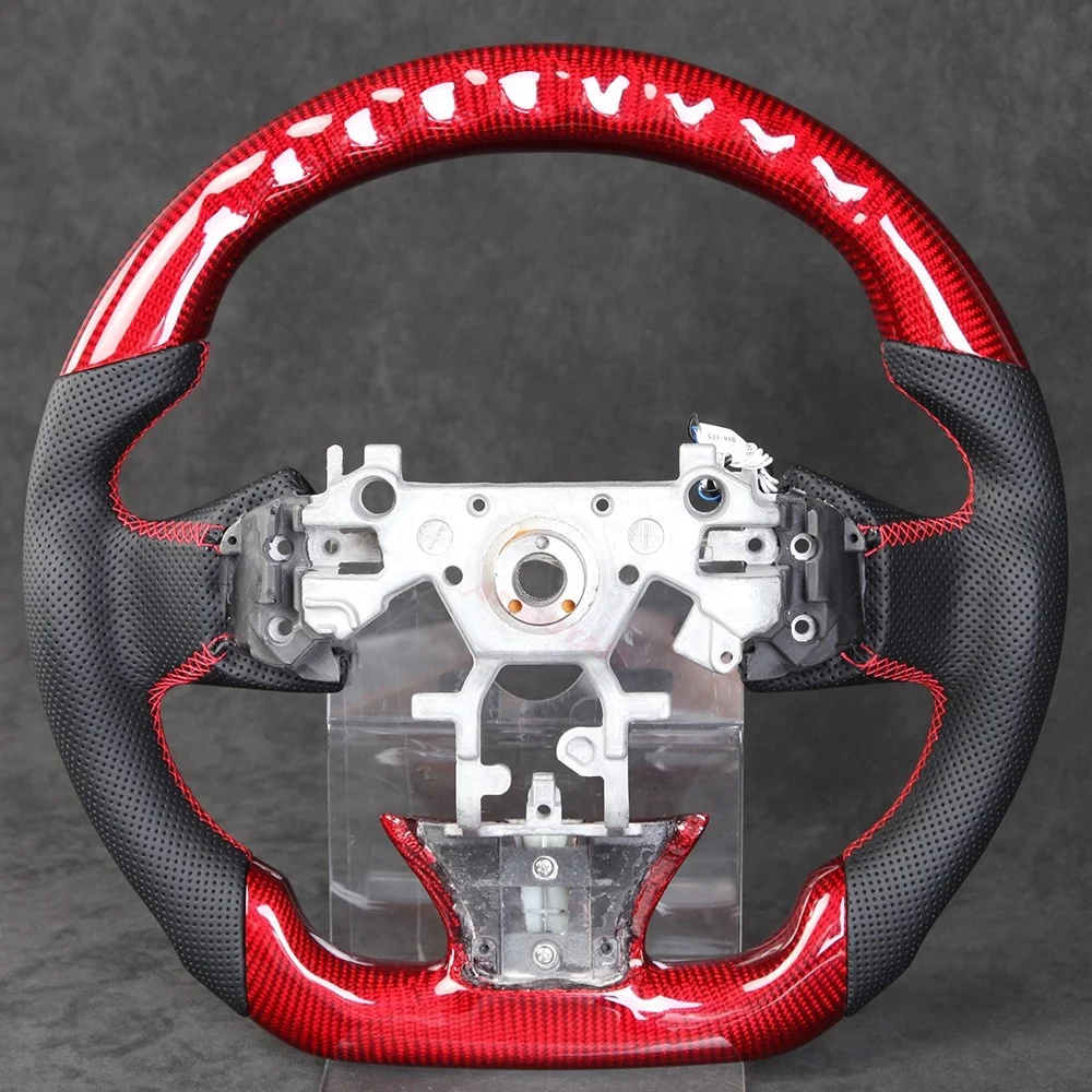 Перфорированный кожаный руль из углеродного волокна со светодиодом для Infiniti Q50