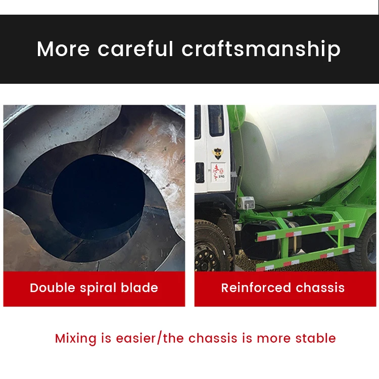 380V 15KW Mini Portable Concrete Mixer Truck For Small Construction