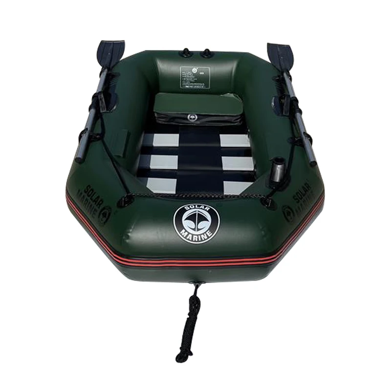 Solar Marine Single PVC Boot Inflatable Fishing Boat Kayak Lightweight and Folding Rowing Touring Canoe Rescue Dinghy for Adults