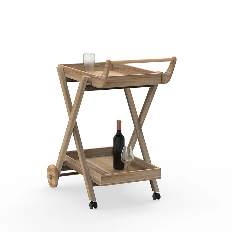 Новейший дизайн, двухслойная деревянная тележка для сервировки еды, для ресторанов, для вечеринок, для отелей, тележка для сервировки, деревянная тележка для салона