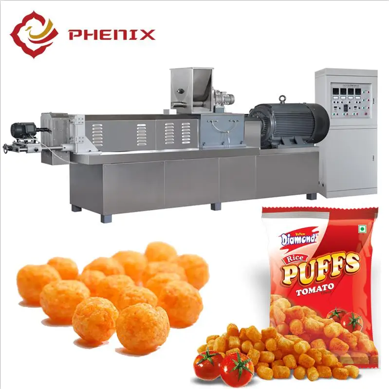 Twin screw extruder prices puffed corn chips snacks food making machine puff snack food extrusion machine