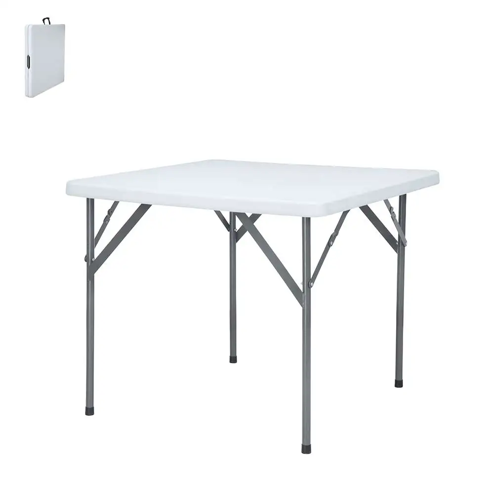 Square Table Plastic Coffee Marble Stone Side Wood Modern Folding Cocktail Dining Restaurant Wedding Outdoor Waterproof White