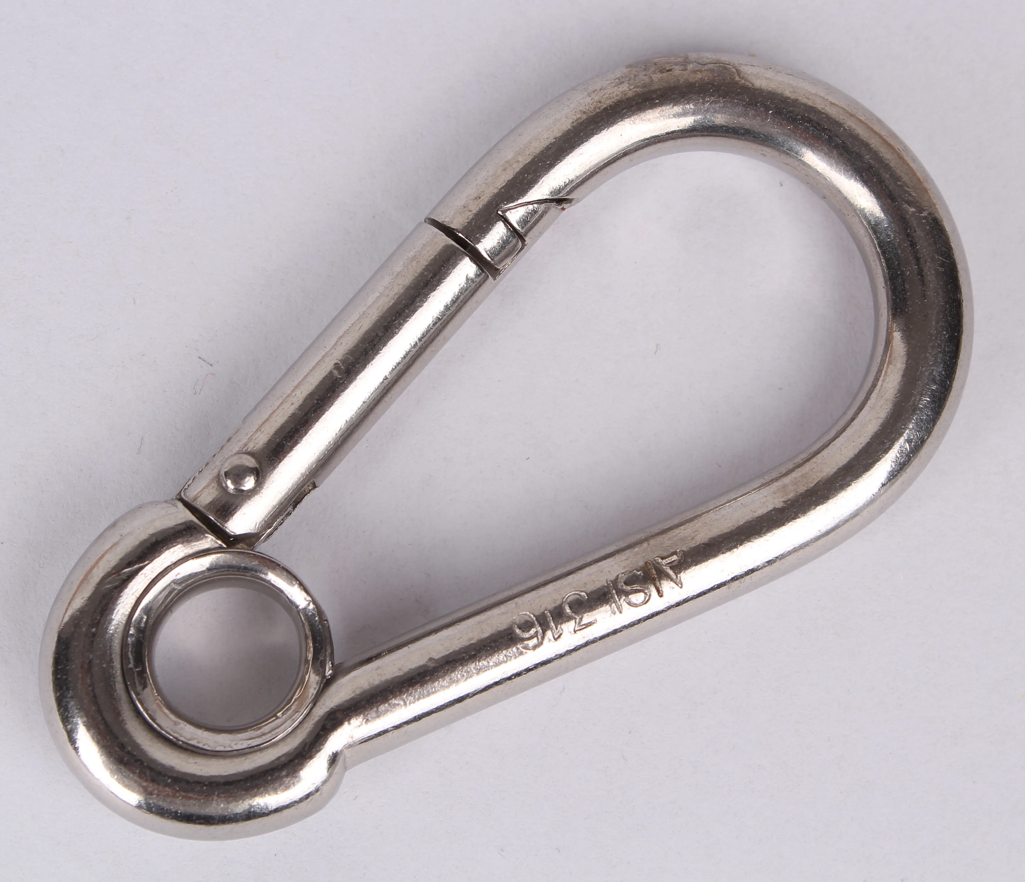 Factory wholesale carabiner safety spring snap hook stainless steel carabiner Hook M4 M5 M6 M7 M8