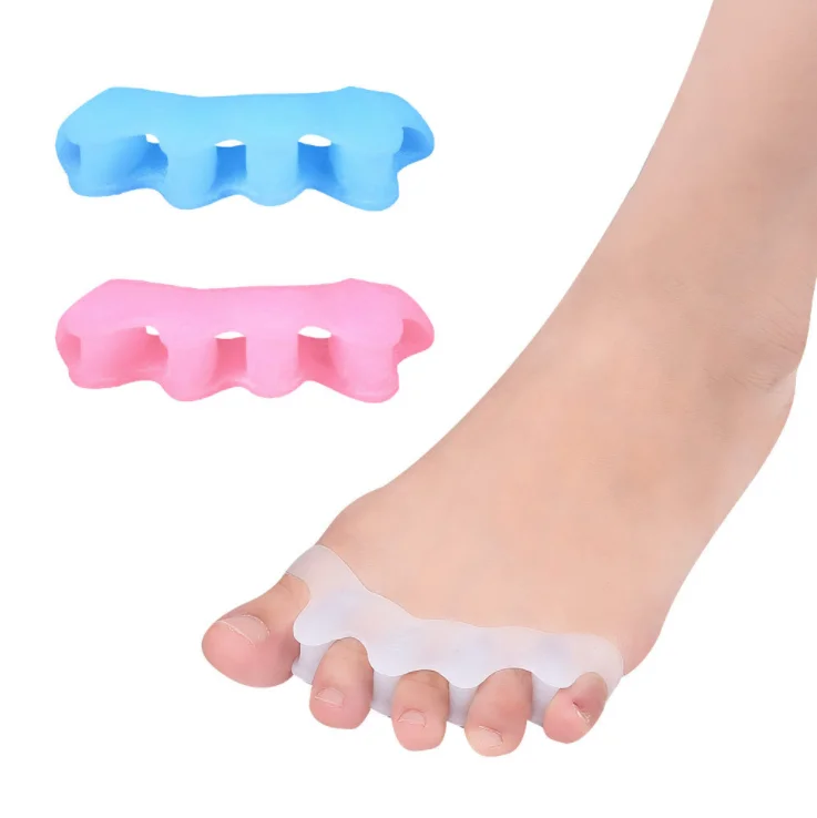 amazon hot sale men women 5 Hole Toe Stretcher Silicone Toe Spreader Toe Nail Separator