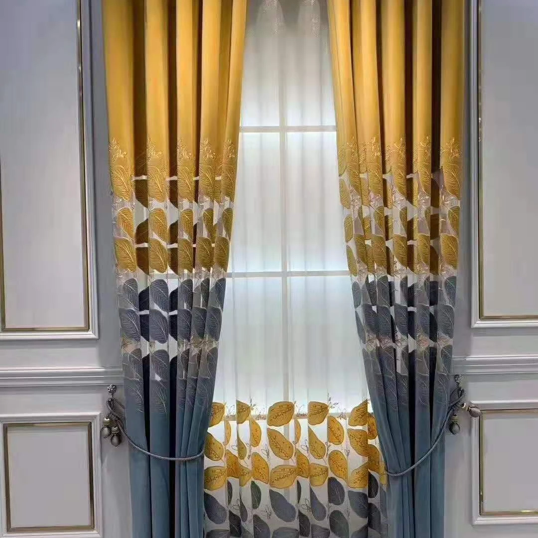 Sunny Textile New Nordic Curtain Mink Cashmere Curtains For The Living Room Hollowed Out Embroidery Curtains