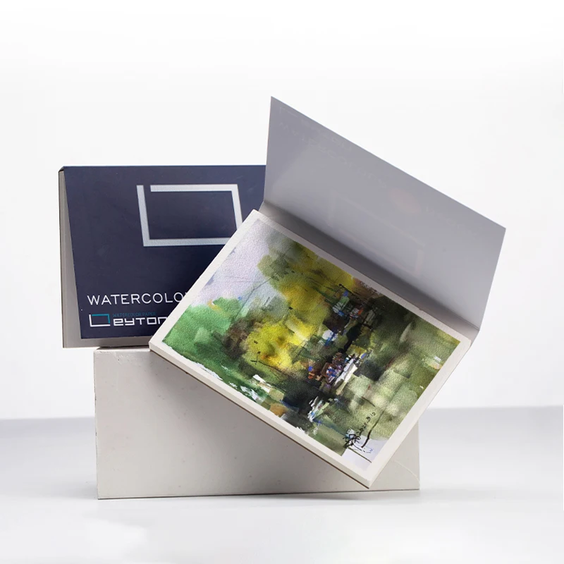 LD1845 Professional Use Cold Press 100% Cotton 8K Size 39*27cm Watercolor Book Pad For Painting