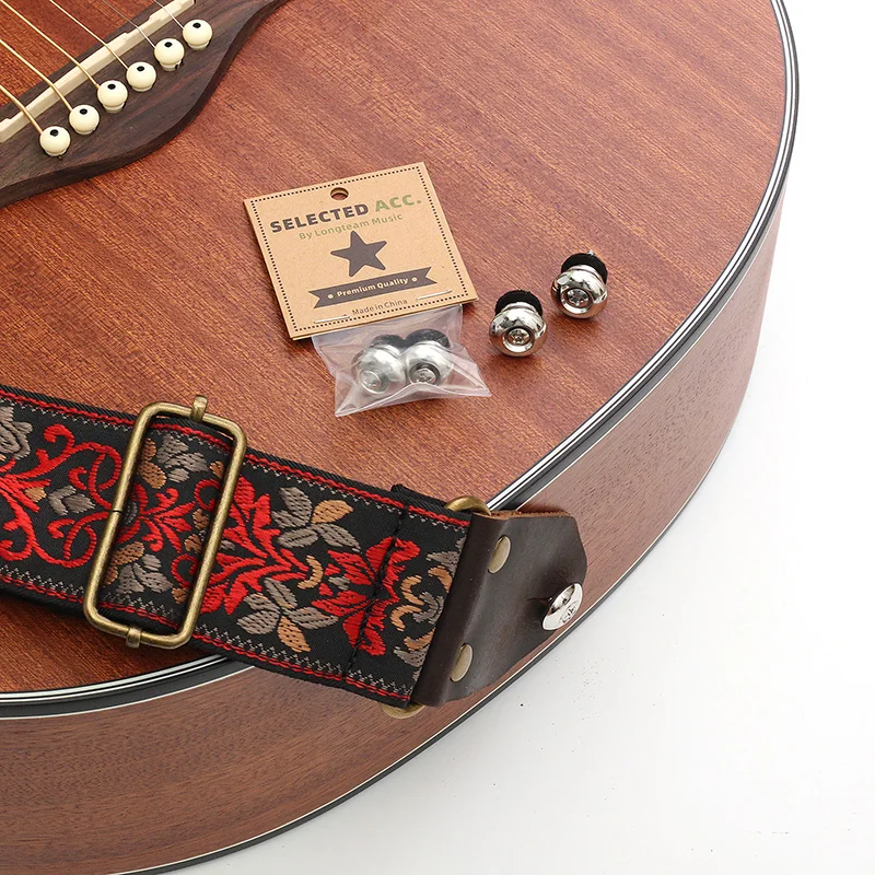 Acoustic Guitar Strap Buttons Chrome Guitar Accessories Ukulele End Pin Bass Strap Buckle