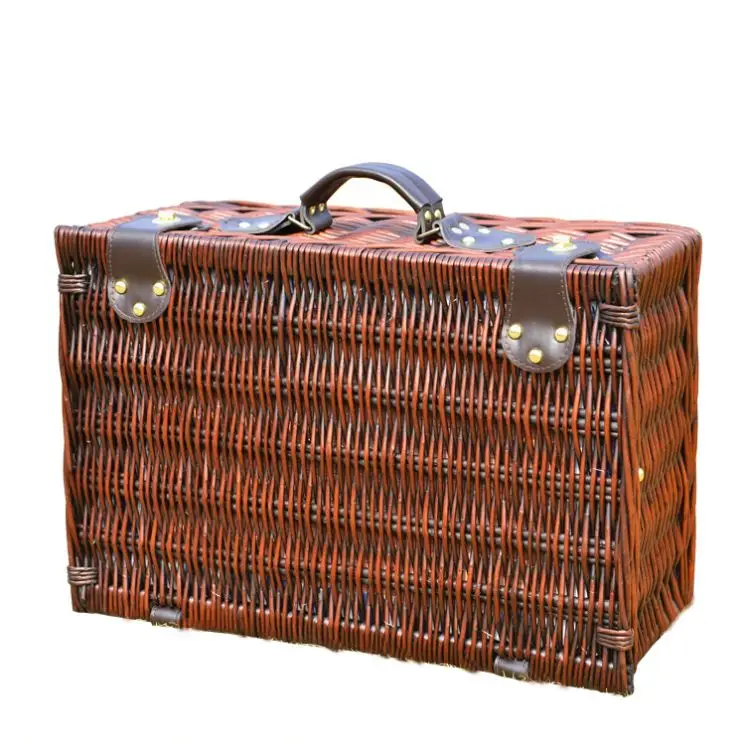 Collapsible Totes Wicker 4 Person Hamper Wholesale Empty Picnic Baskets
