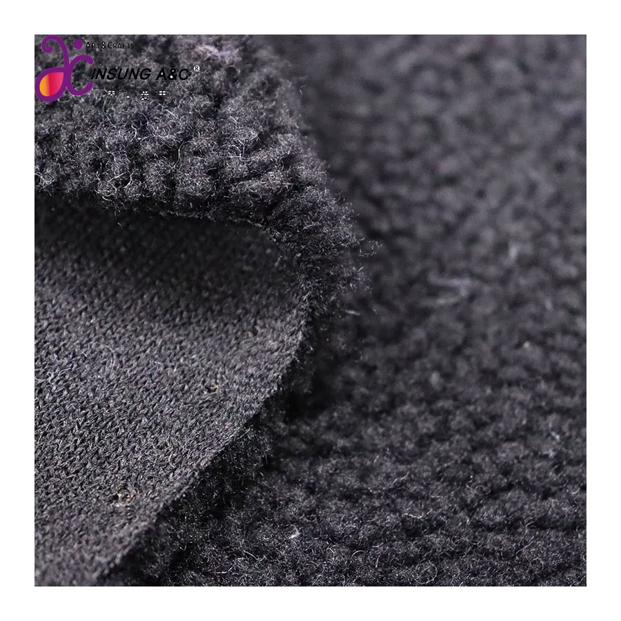 Whole Sale Regenerated Lamb Wool Polyester Fur Fabric for Garments , Home Textile