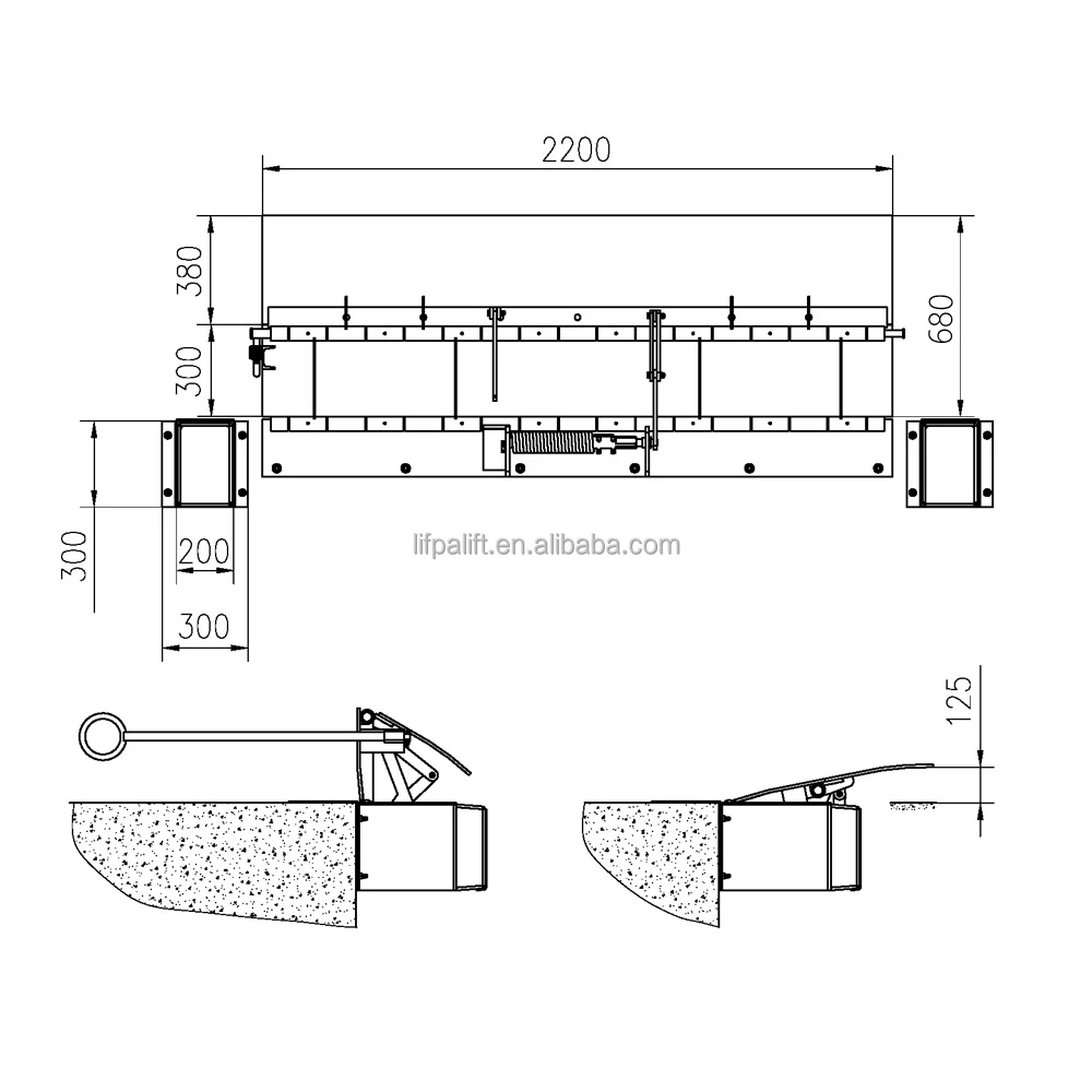 6000kg Manual Mechanical Edge of Dock Leveler