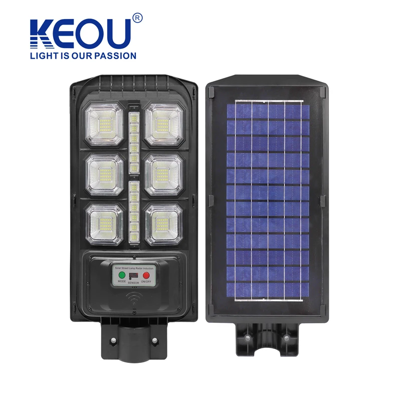KEOU Smart work mode remote control waterproof  ip65 100W solar street light for square