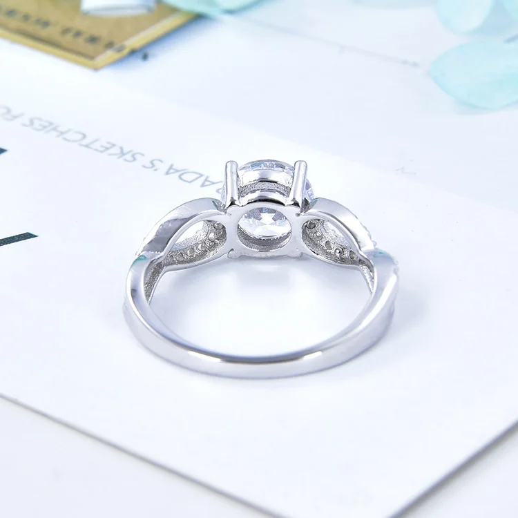 925 Sterling Silver Bridal Ring Sets Round CZ Engagement Rings Promise for Her Wedding Bands Women