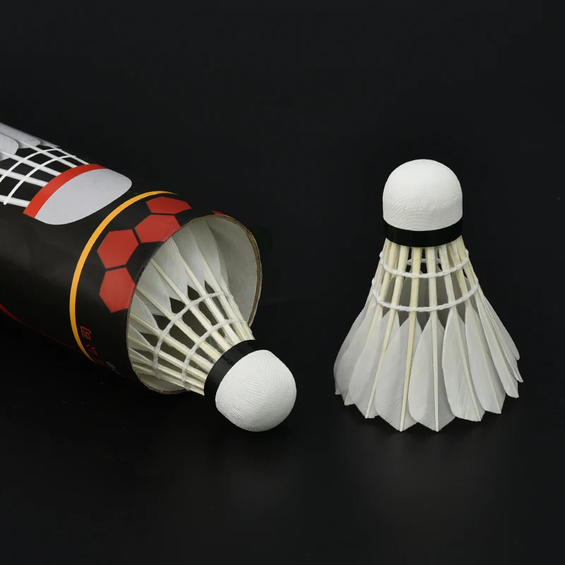 Воланы для бадминтона WHIZZ YS-9 с белыми утиными перьями, скорость 75, 76, 77, 78, для школьных тренировок
