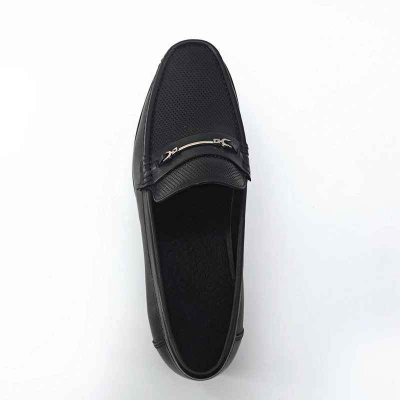 Luxury Premium Quality Penny Loafer Black Genuine Leather Slip On Moccasin Driving Walking Hand Painted Color Casual Men Shoes