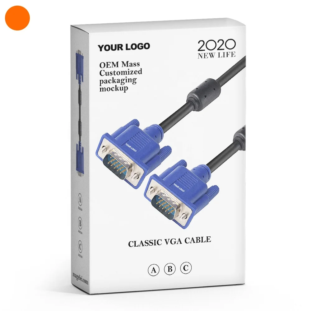 OEM 1.5m 3+4 VGA Male To Male  Cable 15pin to 15 pin VGA hd connector Vga cable from magelei