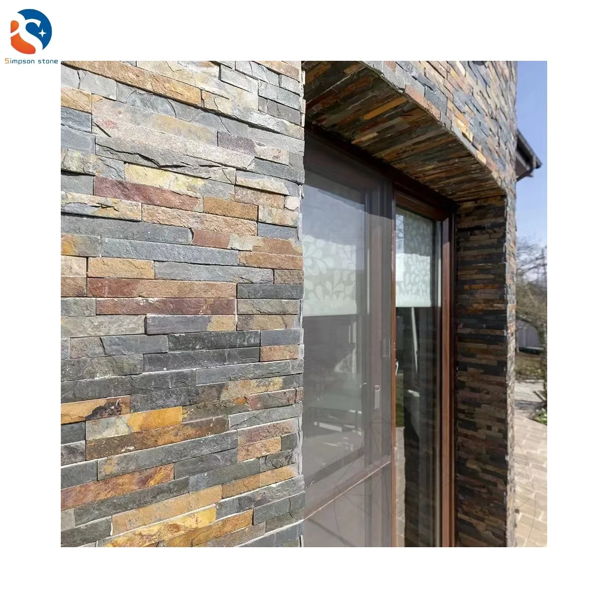 China Cheap Exterior Wall Veneer Slate Stone Panels, Natural Stone Tiles Wall Cladding Culture Stone For External Wall