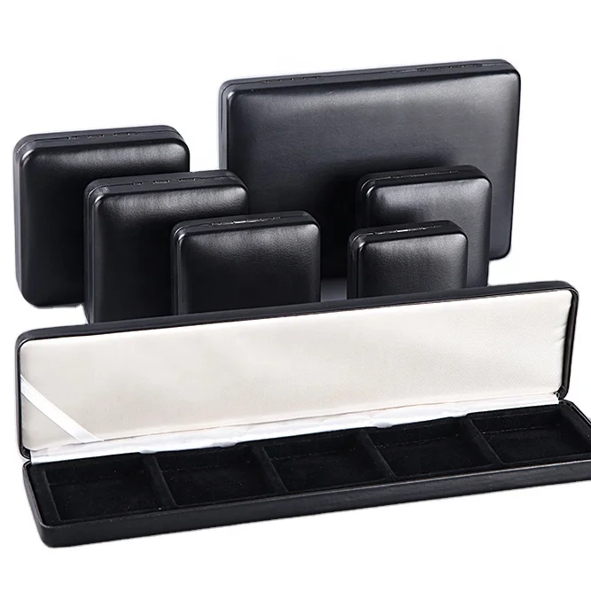 Fancy Navy blue Pu Leather Jewelry Set  Jewelry Gift Packaging  Display Box Pearl Necklace  Ring Box