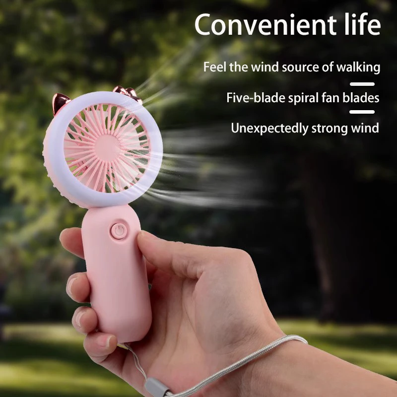 Younimei Mini fan daisy USB Rechargeable Night Light Cooling Handheld Fan Adjust ventilador Portable Fan