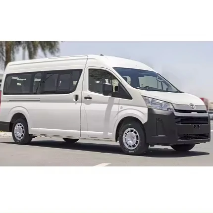 Без вмятин использованный 2024 TOYOTAa HIACE HR 2.8D MT 14-местный белый фургон автобус 1 владелец Полная модернизация HW3 с автономным управлением-Пробег 5k