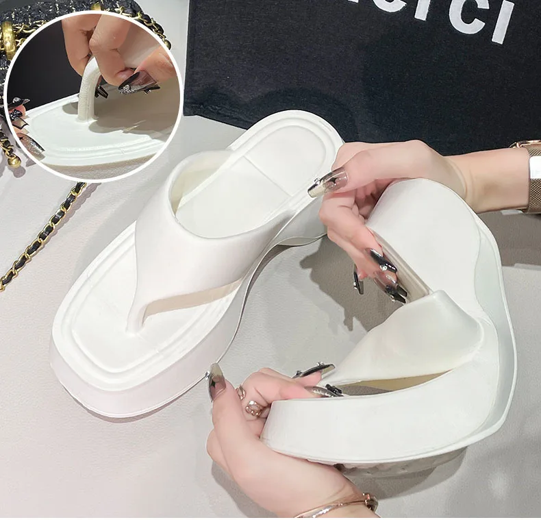 platform wedge flip-flops ladies shoes ladies flip flop slippers