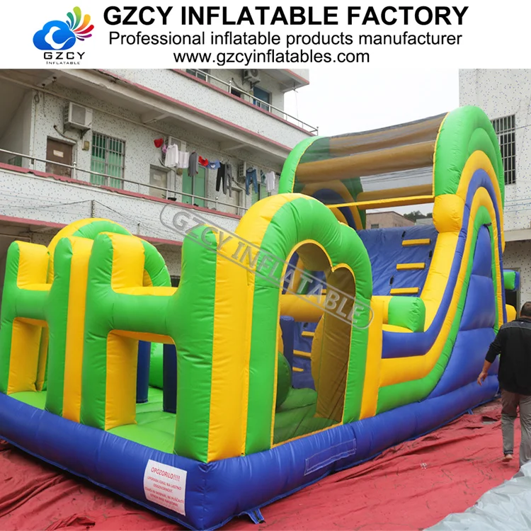 Hot sell Inflatable sport game outside obstacle courses Climbing and sliding adult inflatable obstacle course, used for outdoor