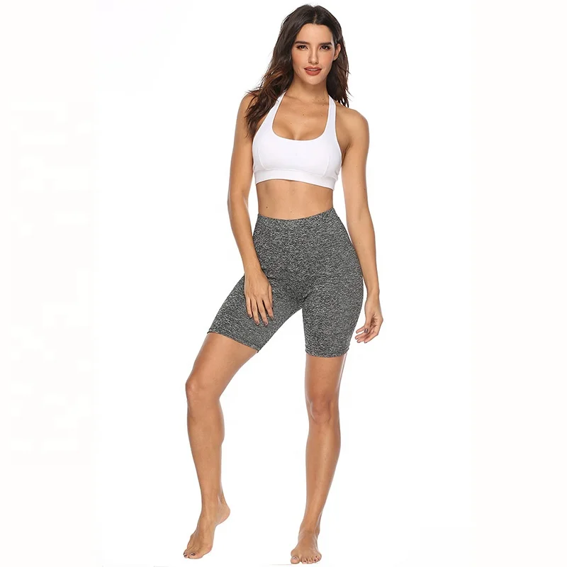 New Plain Color Dry Fit Butt Lifting Women Yoga Short Pants High Rise Gym Shorts Feminine Sport Short Tights