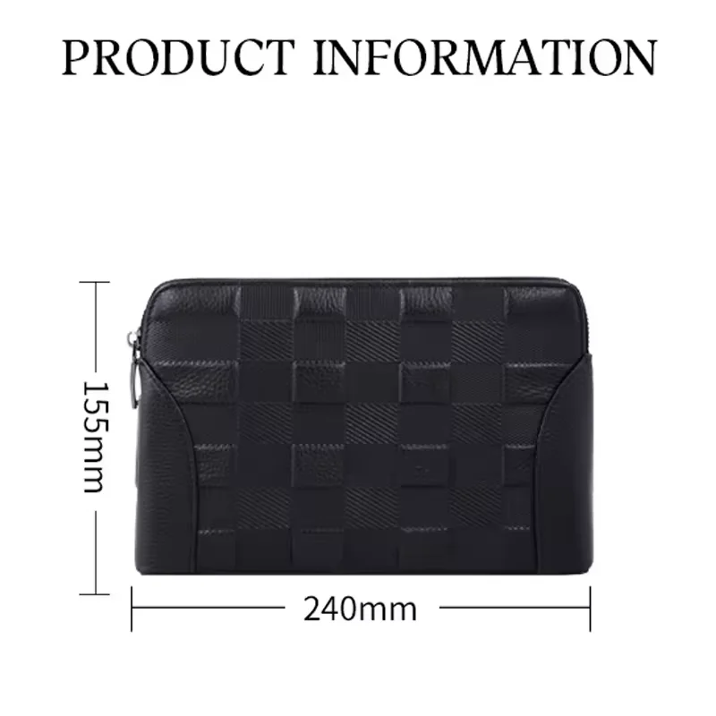 Anti theft Wholesale men purse waterproof Leather Handbags Fingerprint Lock Business Hand bags Clutch bag for men