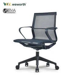 WEWORTH OEM modern design ergonomic staff computer chair cheap mesh back office chair with armrest
