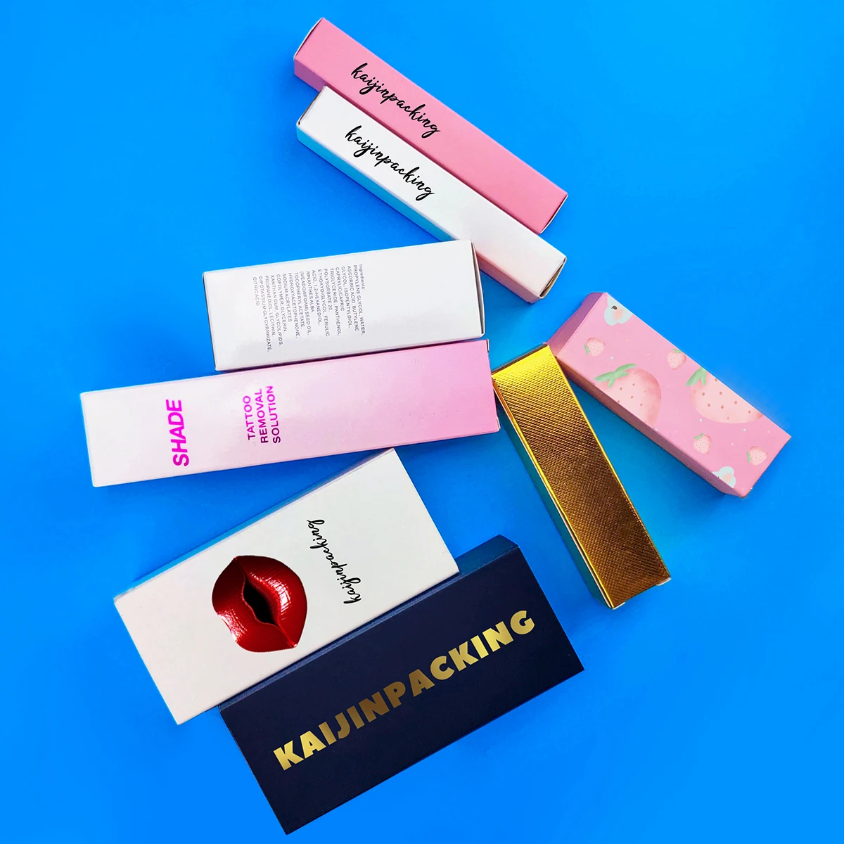 Custom Luxury Cosmetic Package Lip Gloss Packaging Box For Liquid Lipgloss With Logo lip gloss custom boxes
