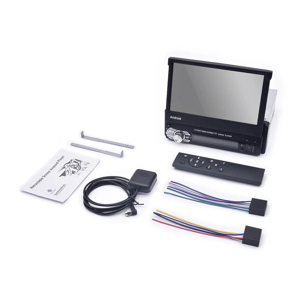 Android Car Radio Retractable Player 7 Inch Touch Screen Android Multimedia Player Car Radio Stereo