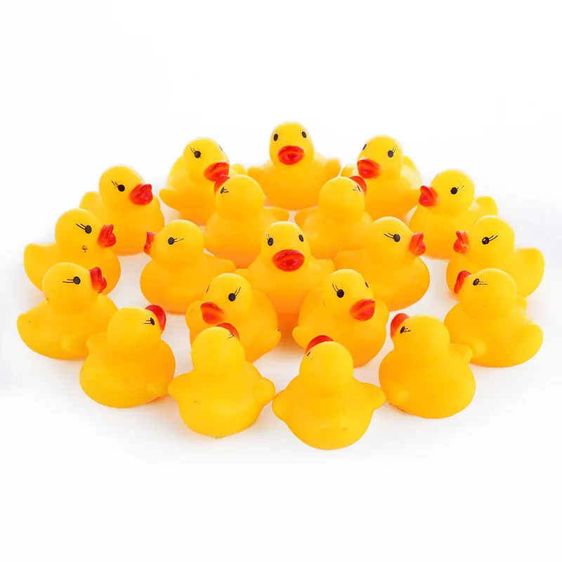 Promotional Cute Soft Toy Animal Tub Swimming Floating Big Black Printed Rubber Ducky Bathtub Squeeze Sounding Squeaky Bath Duck