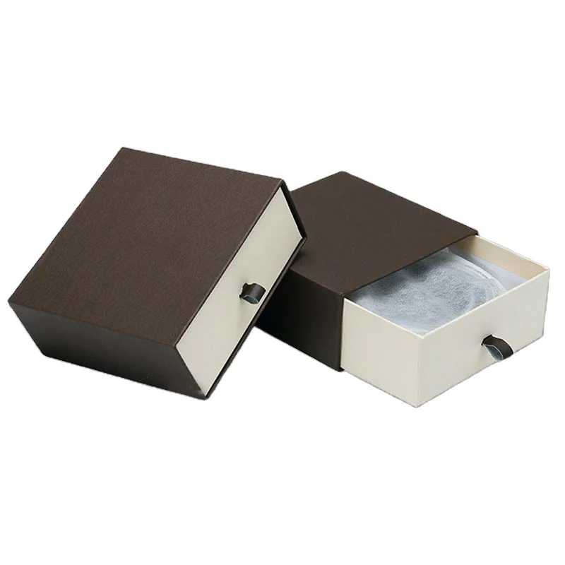 Custom logo Hot Stamping  Gift Box Wallets Leather Belts Packaging Cardboard Drawer Box