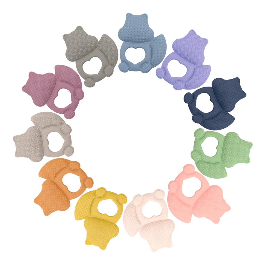 Easy To Grip Squirrel Shape Baby Teethers Chewable Funny Baby Teether Gift Silicone Giraffe Teething Toy