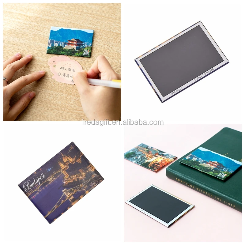 Custom scenic spot tin paper fridge magnets promotion gift