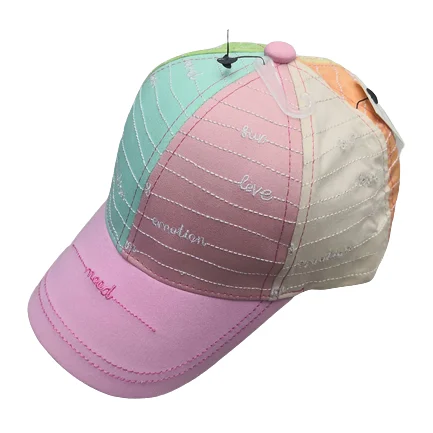 Promotional custom logo sport cap hat plain caps kids baseball hats with animals children brim hat