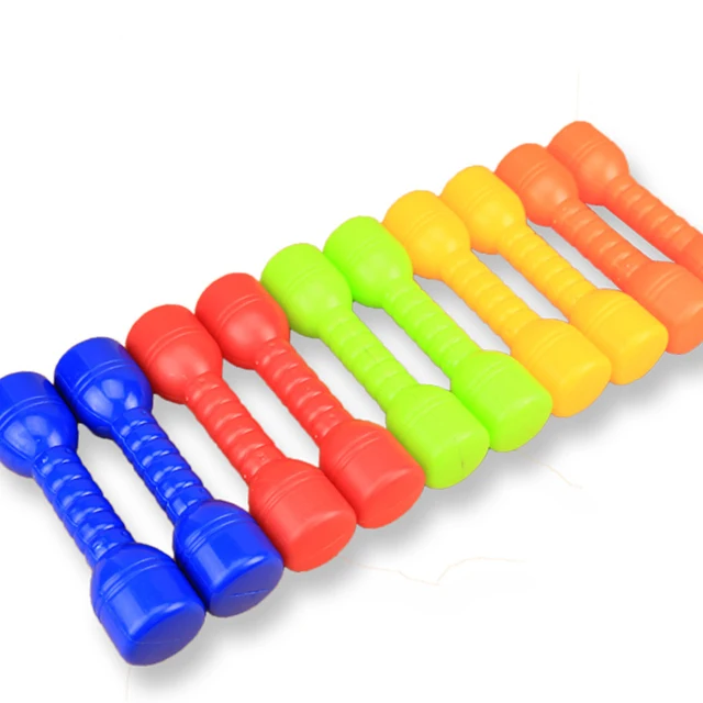 Kids Plastic Hand Dumbbells Household Gym Exercise Barbell Children Exercise Fitness Sport Toy for Home Use