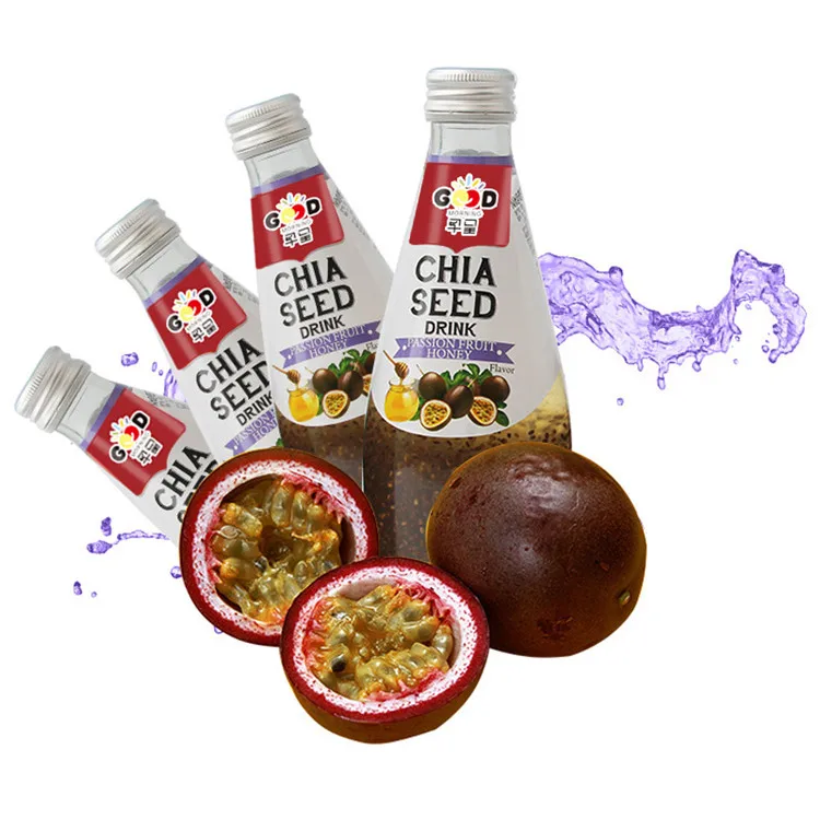 natural  chia seed juice drink healthy glass bottle chia seeds drink