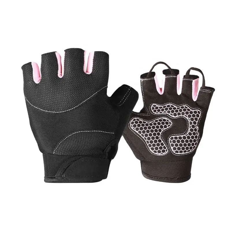 Custom Non Slip Breathable Fitness Gloves Woman Gym Half Finger Sport Gloves