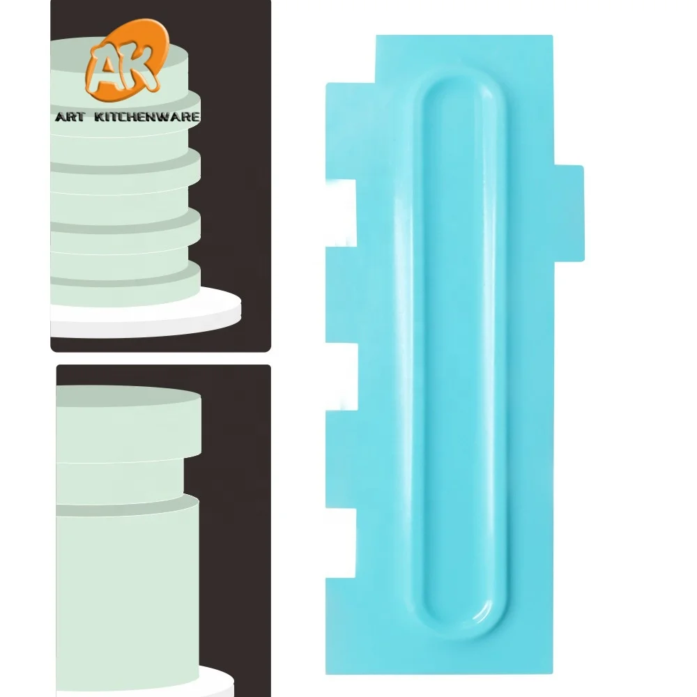 AK 3pcs Sawtooth Plastic Cake Scraper Butter Cream Smoother for Bakery Bakeware Cake Art Tools PS-12