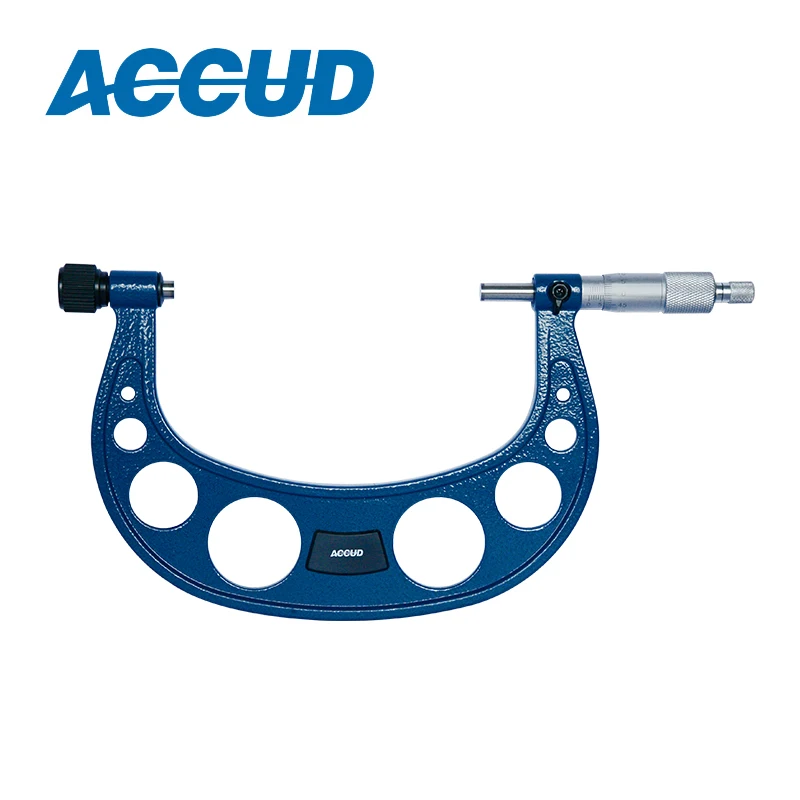 ACCUD Brand Long Range Outside Micrometer With Interchangeable Anvils