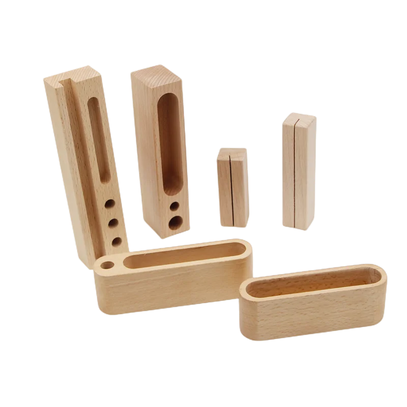 Custom Logo Wooden Block Business Card Holder Display Stand Wooden Card Holder Block