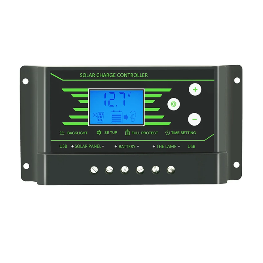 Factory Directly Supply Lcd Display 10A 20A 30A Intelligent Power Off Solar Charge Controller 10A